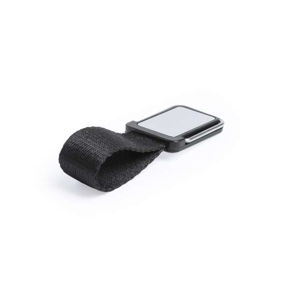  	Original soporte adhesivo para smartphone con cinta para selfies en resistente poliéster y pastilla central para marcaje. Con soporte metálico y presentado en atractiva bolsita de diseño.