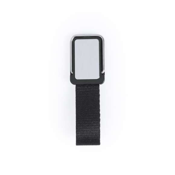  	Original soporte adhesivo para smartphone con cinta para selfies en resistente poliéster y pastilla central para marcaje. Con soporte metálico y presentado en atractiva bolsita de diseño.