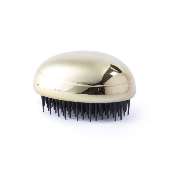Cepillo antienredo de suaves púas. De diseño super cuqui y disponible en colores dorado, plateado y oro rosa.