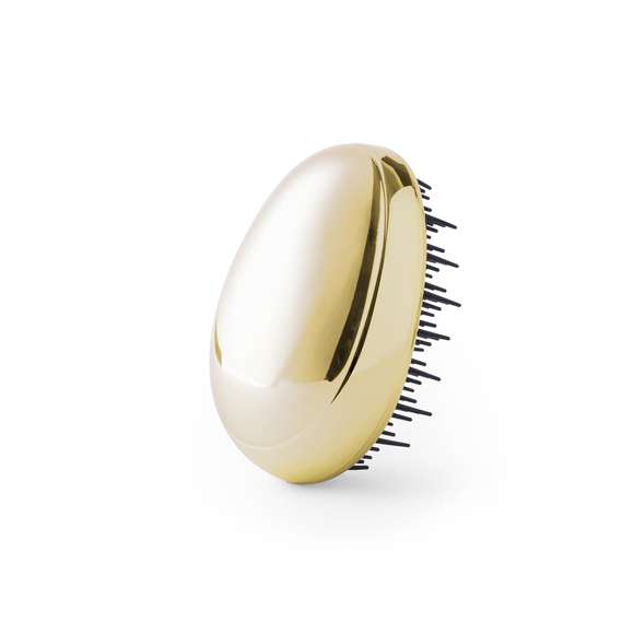 Cepillo antienredo de suaves púas. De diseño super cuqui y disponible en colores dorado, plateado y oro rosa.
