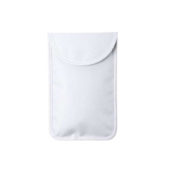 Funda de seguridad con protección RFID (Identificación por Radio Frecuencia) que mantiene seguros los datos de tarjetas y otros dispositivos. En variada gama de colores y en resistente poliéster. Tamaño ideal para smartphone y pequeños objetos.