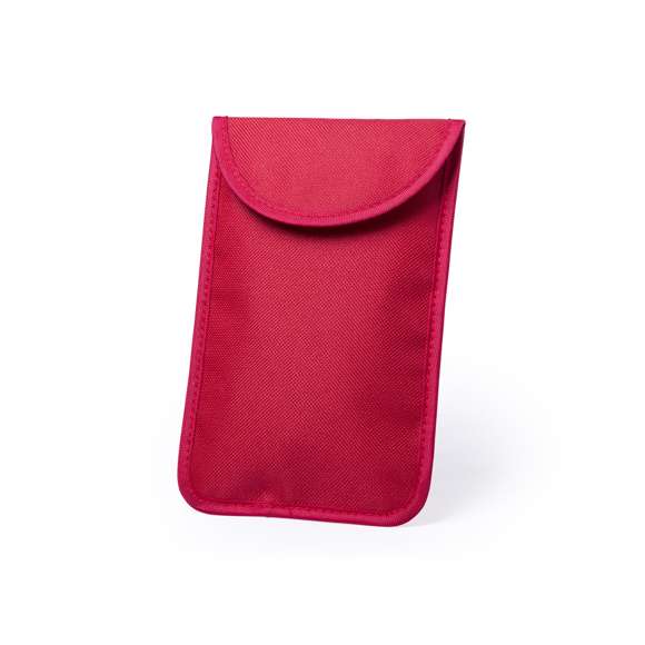 Funda de seguridad con protección RFID (Identificación por Radio Frecuencia) que mantiene seguros los datos de tarjetas y otros dispositivos. En variada gama de colores y en resistente poliéster. Tamaño ideal para smartphone y pequeños objetos.