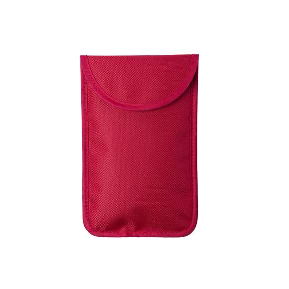 Funda de seguridad con protección RFID (Identificación por Radio Frecuencia) que mantiene seguros los datos de tarjetas y otros dispositivos. En variada gama de colores y en resistente poliéster. Tamaño ideal para smartphone y pequeños objetos.