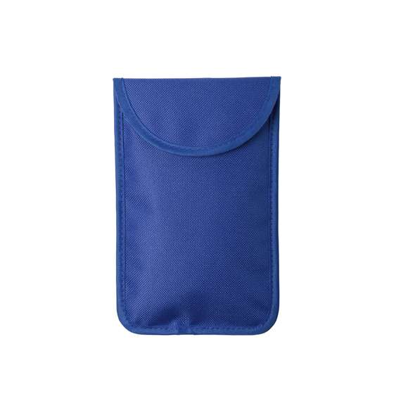 Funda de seguridad con protección RFID (Identificación por Radio Frecuencia) que mantiene seguros los datos de tarjetas y otros dispositivos. En variada gama de colores y en resistente poliéster. Tamaño ideal para smartphone y pequeños objetos.