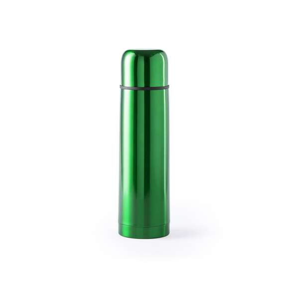 Termo de acero inox de 500ml de capacidad en acabado brillante. Con tapón de seguridad/taza y presentado en atractiva caja de diseño.