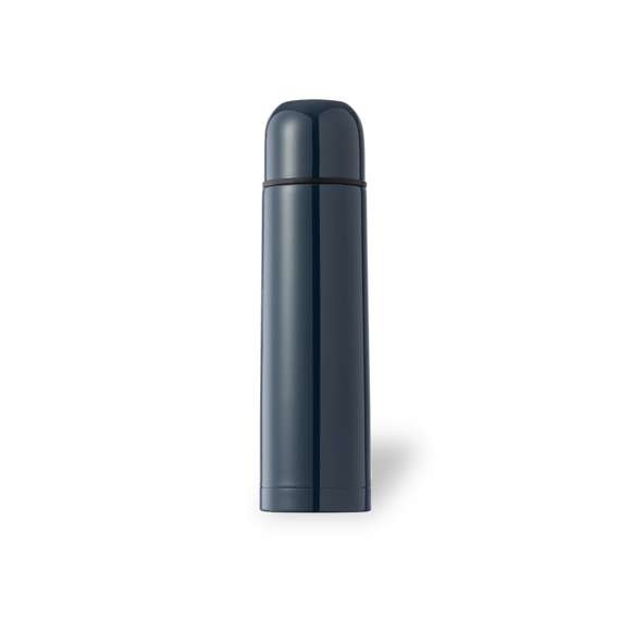 Termo de acero inox de 500ml de capacidad en acabado brillante. Con tapón de seguridad/taza y presentado en atractiva caja de diseño.
