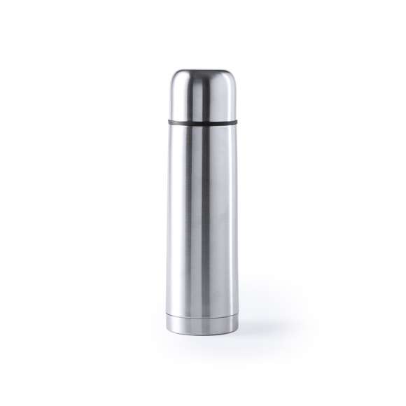 Termo de acero inox de 500ml de capacidad en acabado brillante. Con tapón de seguridad/taza y presentado en atractiva caja de diseño.