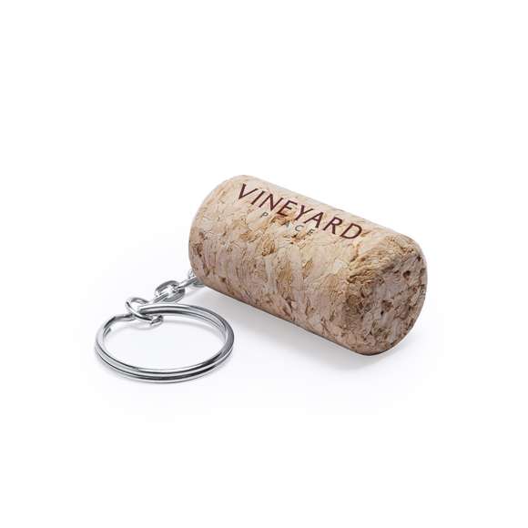 Llavero enólogo de corcho natural para los amantes del vino y los productos ecológicos elaborados con materiales naturales.