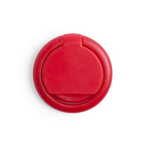 Soporte adhesivo para smartphone con moneda para carro integrada, en variada gama de colores.Con anilla posterior 360º para dedo con función doble de soporte y accesorio para selfies.