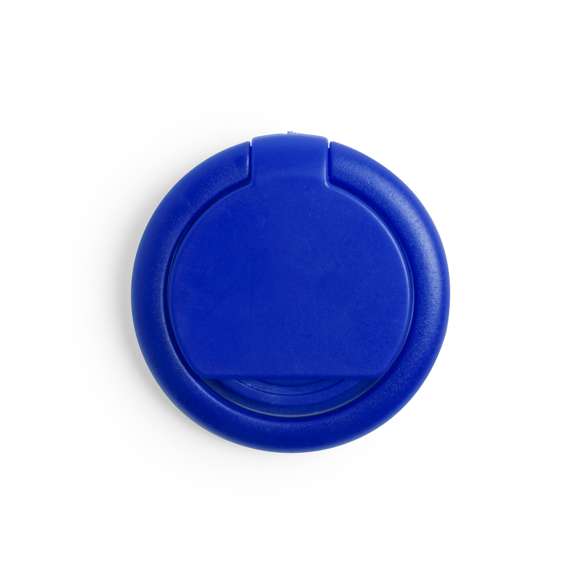 Soporte adhesivo para smartphone con moneda para carro integrada, en variada gama de colores.Con anilla posterior 360º para dedo con función doble de soporte y accesorio para selfies.