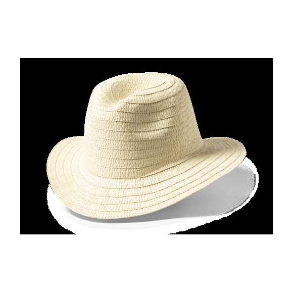  	Sombrero en fibra sintética de alta calidad. Con cinta interior y orificios de ventilación.