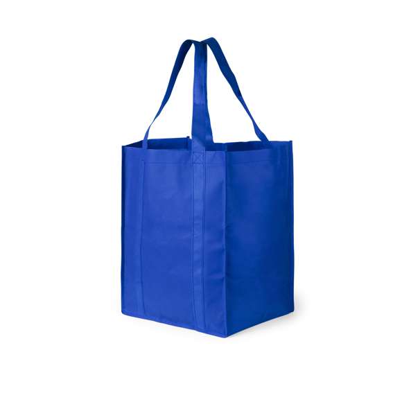 Bolsa de tamaño XL, en non-woven de 80g/m2 y variada gama de vivos colores. Con asas largas de 52cm, reforzadas a lo largo del cuerpo de la bolsa y acabado cosido. Resistencia hasta 10kg de peso.