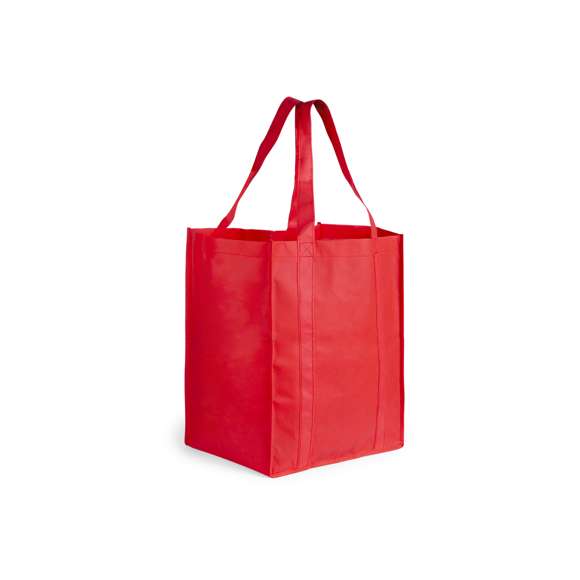Bolsa de tamaño XL, en non-woven de 80g/m2 y variada gama de vivos colores. Con asas largas de 52cm, reforzadas a lo largo del cuerpo de la bolsa y acabado cosido. Resistencia hasta 10kg de peso.