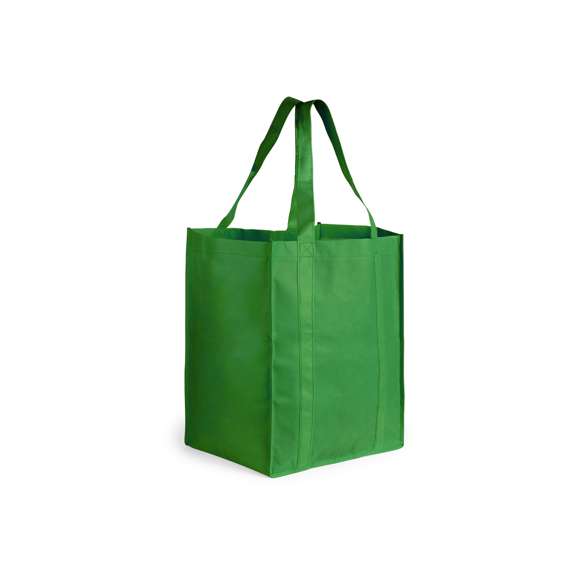 Bolsa de tamaño XL, en non-woven de 80g/m2 y variada gama de vivos colores. Con asas largas de 52cm, reforzadas a lo largo del cuerpo de la bolsa y acabado cosido. Resistencia hasta 10kg de peso.
