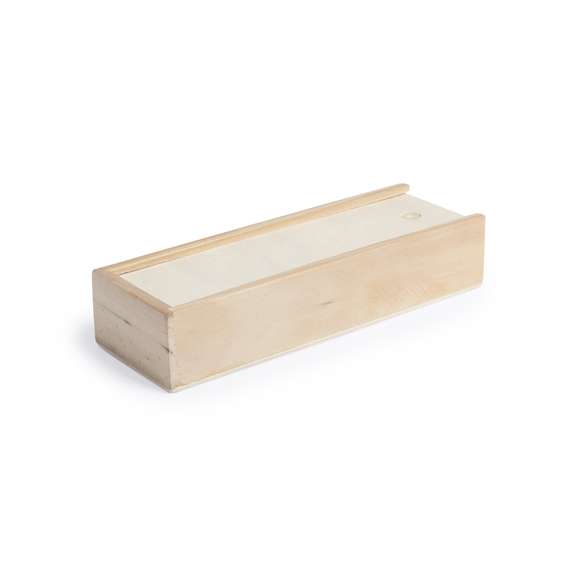 Dominó clásico de 28 piezas fabricado en madera. Piezas en sobrio diseño de color negro con detalle en blanco. Presentado en estuche individual de madera con tapa.