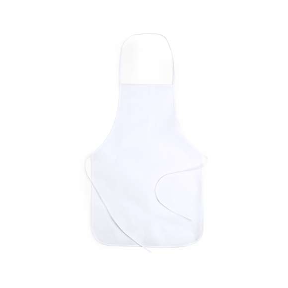 Delantal especialmente diseñado para sublimación en non-woven de 80g/m2. Amplia superficie de marcaje 100% personalizable y cintas de ajuste a juego.