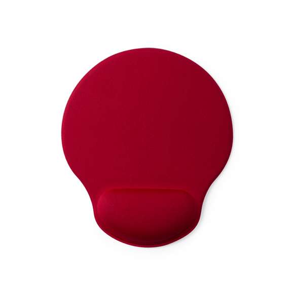 Alfombrilla para ratón fabricada en suave poliéster. Con base antideslizante en silicona y reposa muñecas acolchado para prevenir el estrés y el dolor en las articulaciones. Disponible en variada gama de colores.