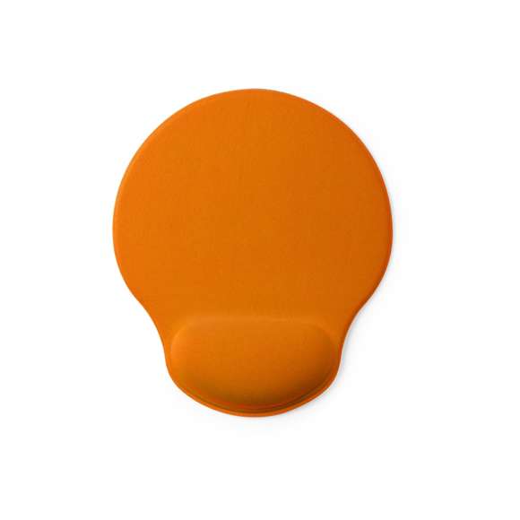 Alfombrilla para ratón fabricada en suave poliéster. Con base antideslizante en silicona y reposa muñecas acolchado para prevenir el estrés y el dolor en las articulaciones. Disponible en variada gama de colores.