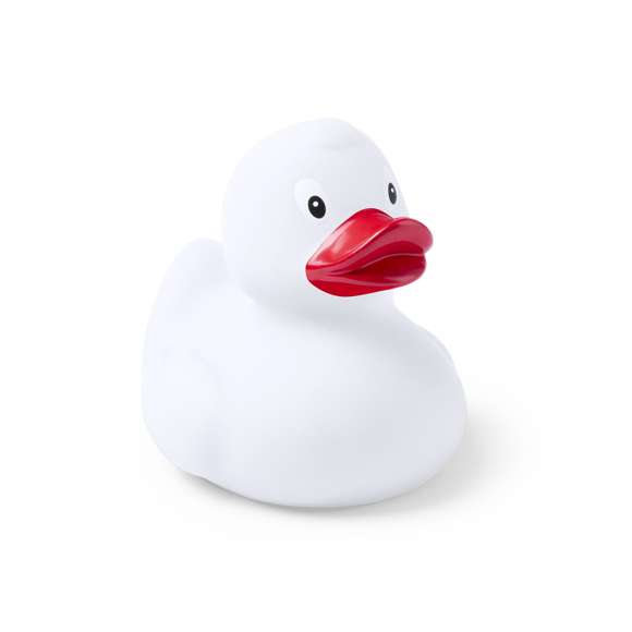 Alegre patito en PVC de acabado brillante. Disponible en variada gama de colores.