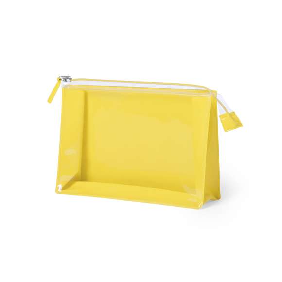  	Neceser multiusos en resistente material EVA translúcido de vivos colores, libre de PVC. Con ventana transparente, cremallera a juego y acabado termosellado. Cinta en tirador a juego.