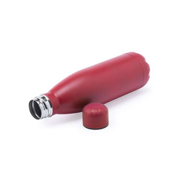 Bidón fabricado en acero inox de 790ml. Con tapón de seguridad de rosca. De original acabado mate completo en vivos y variados colores. Presentado en atractiva caja de diseño.