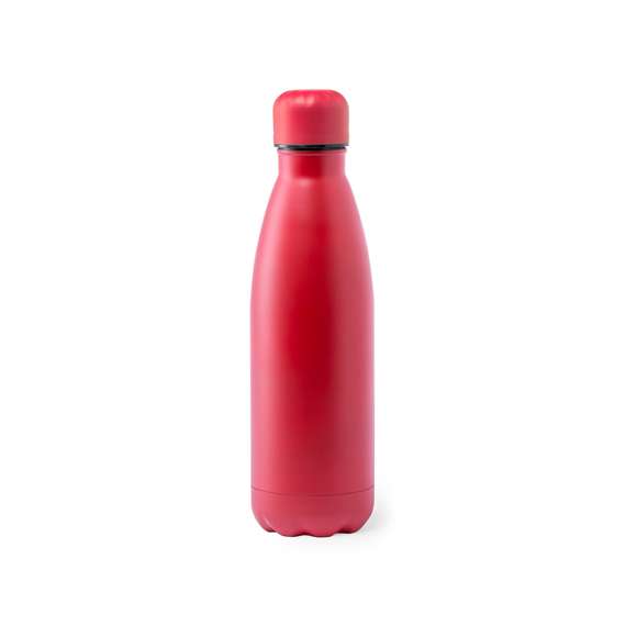 Bidón fabricado en acero inox de 790ml. Con tapón de seguridad de rosca. De original acabado mate completo en vivos y variados colores. Presentado en atractiva caja de diseño.