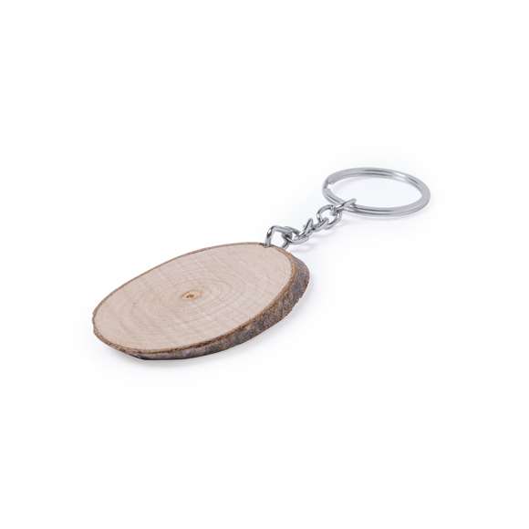  	Elegante llavero de línea nature. Piezas obtenidas al corte de madera de haya, por lo que su textura, color y grosor pueden variar, convirtiéndolo así en una pieza única.Con amplia superficie de marcaje y disponible en diseños ovalado y redondeado.
