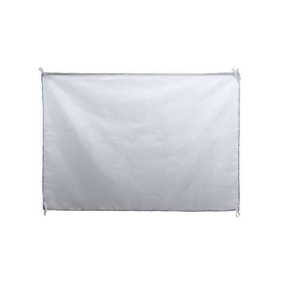 Bandera tamaño XL -100x70cm- en suave poliéster y extensa gama de colores vivos. Con resistentes cintas de sujeción a juego.