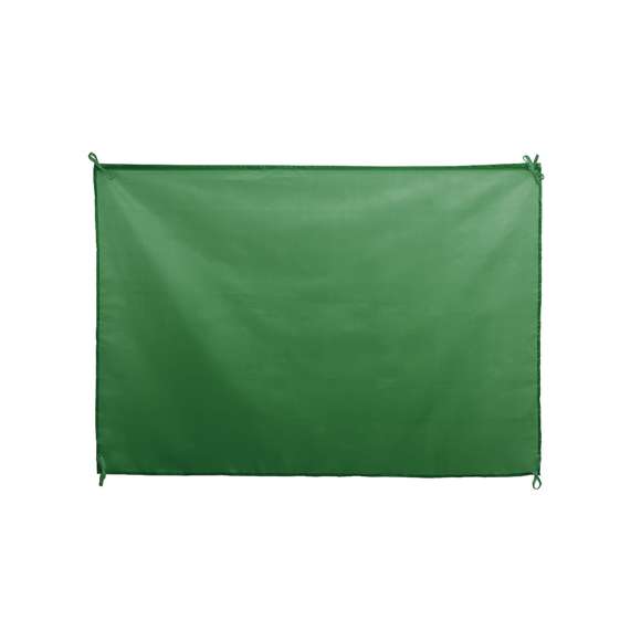 Bandera tamaño XL -100x70cm- en suave poliéster y extensa gama de colores vivos. Con resistentes cintas de sujeción a juego.