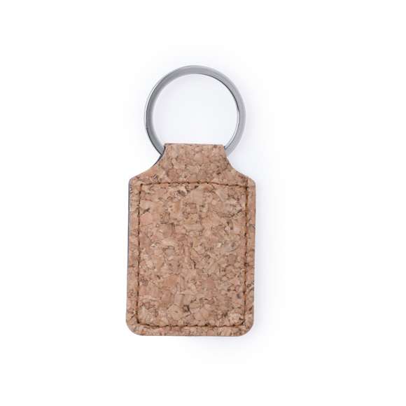  	Elegante llavero de línea nature fabricado en corcho natural. Con amplia superficie de marcaje y disponible en diseños rectangular y redondo.