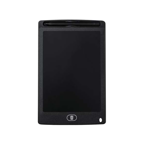 Tableta LCD para escritura en resistente material, con fijación magnética. Pantalla LCD de 8,5 pulgadas, con lápiz incluido, botón de borrado y bloqueo anti borrado.