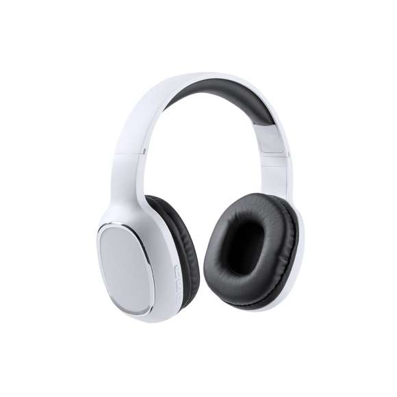 Auriculares de diadema con conexión Bluetooth® 4.2 y elegante diseño en color blanco con marco cromado. De suave acabado con tacto goma, con almohadillas ergonómicas en suave polipiel. Con panel de control integrado en el auricular, función manos libres, cable de línea jack 3.5mm y recargables mediante cable micro USB -incluido-. Presentado en atractiva caja de diseño.
