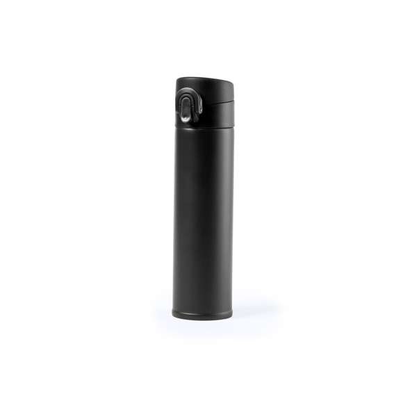 Termo en acero inox de 330ml de capacidad. Con doble cobertura para mejor y mas duradera conservación de la temperatura y con sistema de apertura fácil con botón. Disponible en variada gama de colores y presentado en atractiva caja de diseño. Disponible manual de instrucciones en español e inglés.