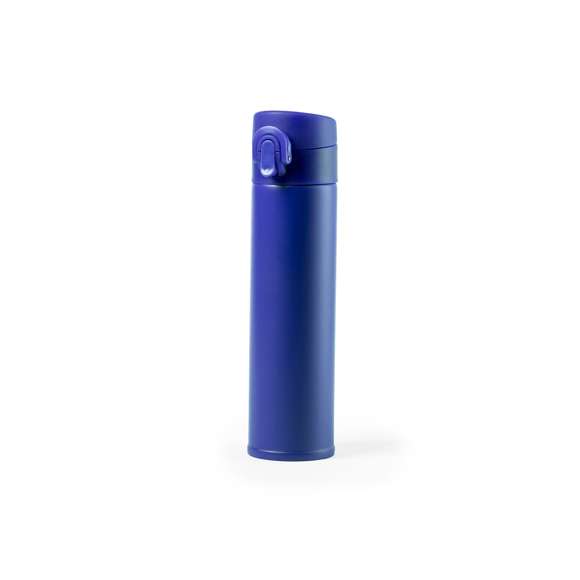 Termo en acero inox de 330ml de capacidad. Con doble cobertura para mejor y mas duradera conservación de la temperatura y con sistema de apertura fácil con botón. Disponible en variada gama de colores y presentado en atractiva caja de diseño. Disponible manual de instrucciones en español e inglés.