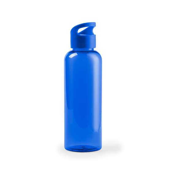 Bidón en alta calidad de 530ml de capacidad en material tritán resistente al calor y libre de BPA. Disponible en variada gama de colores translúcidos, con tapón de rosca a juego.