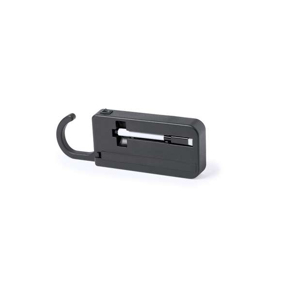 Colgador para mensajes con brillate luz interior (25 LEDs), para que todo el mundo pueda ver tus mensajitos. Botón de encendido ON/OFF, con rotulador de tinta negra y borrador. Alimentación a pilas (3xAAA no incluidas) y compartimento para guardar el rotulador. Presentada en atractiva caja de diseño.