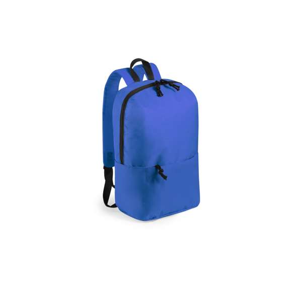 Mochila leisure en resistente poliéster 600D, en extensa gama de vivos colores. Con cierre de cremallera de doble tirador, bolsillo en frontal con cremallera invisible y bolsillo lateral de gran capacidad. Asa de transporte y accesorios en color negro. Espalda y cintas de hombros acolchadas y ajustables. Color blanco especialmente fabricado para marcaje en sublimación.