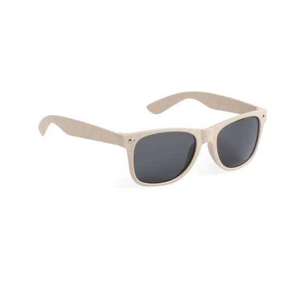 Gafas de sol de línea nature con protección UV400. Con montura en fibra de bambú y lentes tintadas a juego.