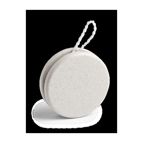 Yoyó de línea nature en resistente fibra de bambú. De rápido y sencillo montaje, para recuperar los juegos clásicos más divertidos. Con hilo rizado de algodón en color blanco de 100 cm.