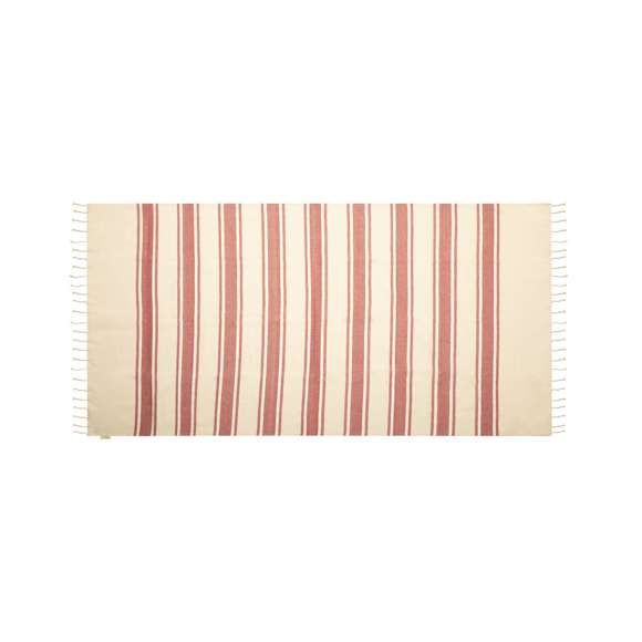 Pareo toalla 2 en 1 en algodón orgánico de 110g/m2. Tamaño 180 x 90 cm y disponible en variada gama de colores combinados. Distintivo organic en etiqueta.