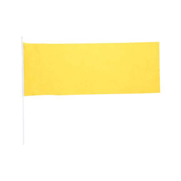 Banderín de poliéster de diseño XL -tela de 80x30 cm- en extensa gama de vivos colores. Con asta en color blanco