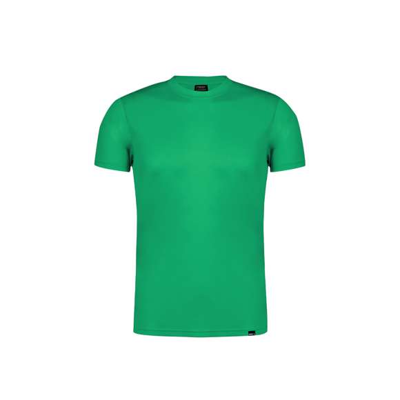 Camiseta técnica para adulto en material RPET transpirable de 135g/m2, elaborado a partir de plástico reciclado, para así fomentar la reutilización de residuos plásticos y ayudar a la sostenibilidad del planeta. Disponible en variada gama de vivos colores y en tallas xs, S, M, L, XL, XXL. Color blanco especialmente fabricado para marcaje en sublimación.