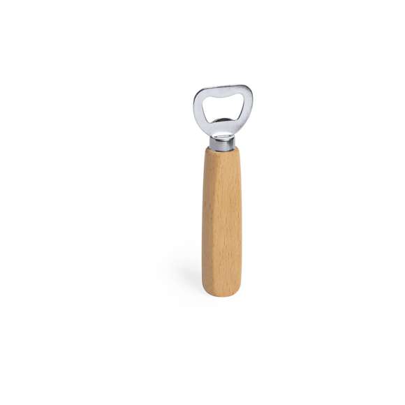 Abridor de madera de haya pulida con interior en acero inox.