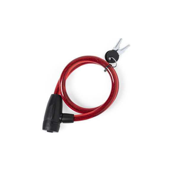 Candado en resistente metal con cobertura de PVC. Fabricado para resistir el agua y las condiciones climatológicas más adversas. Protector en la cerradura y anilla con 2 llaves, disponible en variada gama de colores.
