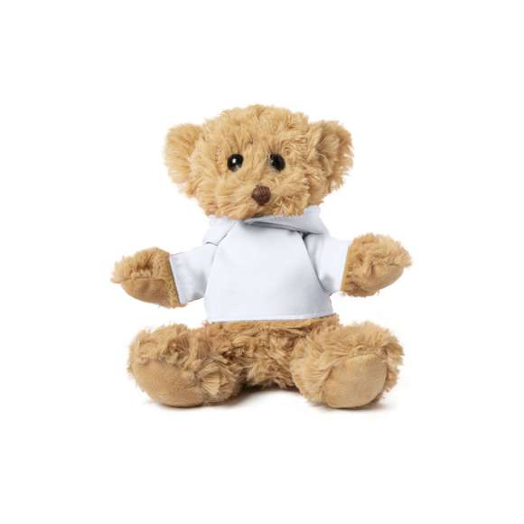 Osito de peluche muy cariñoso. Disponible con camiseta de poliéster en variada gama de colores