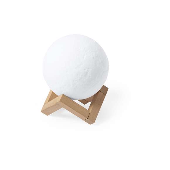  	Compacto altavoz lámpara en original diseño relax, con base de madera. Conexión Bluetooth® 5.0, con 3W de potencia y 2 relajantes posiciones de luz, con intensidad ajustable. Compatible con iOS y Android, incluye cable de carga USB y viene presentado en atractiva caja de diseño.