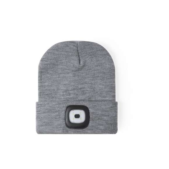  	Gorro deportivo de doble capa con indicadores luminosos integrados que ofrecen 4 modos diferentes de iluminación LED. En suave y confortable material acrílico.
