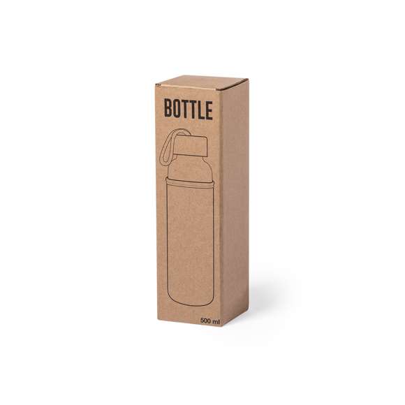 Bidón de línea nature en combinación de materiales bambú y cristal. 500 ml de capacidad, con tapón a rosca en bambú y funda en acabado de inspiración eco. Asa de transporte en color nature y presentado en atractiva caja de diseño eco. Disponible manual de instrucciones en español e inglés.