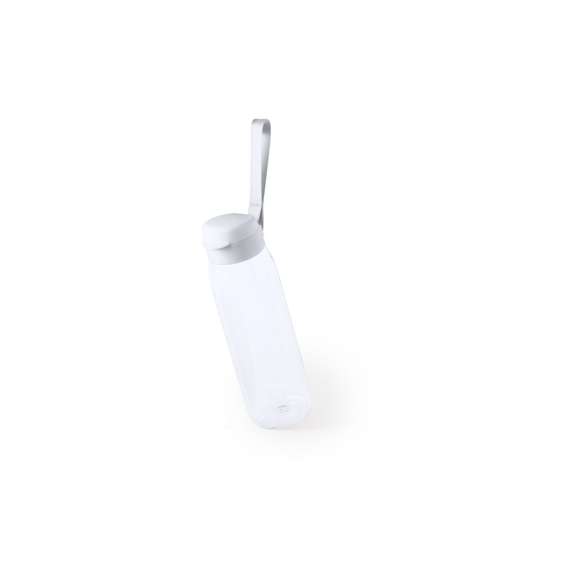 Bidón en alta calidad y de gran capacidad -820 ml- en material tritán resistente al calor y libre de BPA. Disponible en variada gama de colores transparentes, con tapón dosificador de seguridad a juego y cinta de transporte.