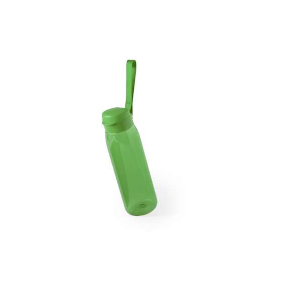 Bidón en alta calidad y de gran capacidad -820 ml- en material tritán resistente al calor y libre de BPA. Disponible en variada gama de colores transparentes, con tapón dosificador de seguridad a juego y cinta de transporte.